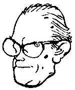 Line drawing of Bud Neill
